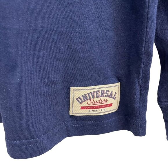Universal Studios Unisex Navy Blue and Gray Long Sleeve Graphic Tee - Size Small - Picture 3 of 12
